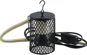 Furpaw Reptilien Wärmelampe mit Schutzkorb, E27 Wärmelampe Keramik, UVA, UVB, Terrarium Waermelampe für Schildkröte, Schlange, Eidechse, Hühner,…