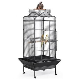 Käfig Vogelvoliere Vogelkäfig Vogelhaus Tierkäfig mit Rollen, 180cm hoch