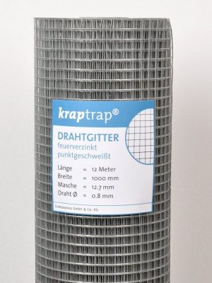 Kraptrap® Voliere »Volierendraht Drahtgitter 12 x 12 mm – 20 m x 1 m Drahtgitter als Vogeldraht, Hasengitter, Hühnerdraht, Drahtzaun«, feuerverzinkt
