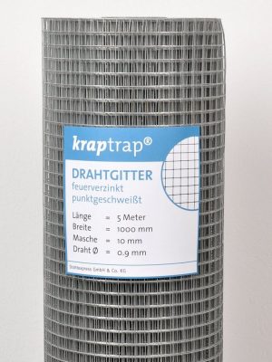 Kraptrap® Voliere »Volierendraht Drahtgitter I Käfigdraht Schweißgitter I 10x10mm I 0,9mm stark Drahtzaun Maschendraht«