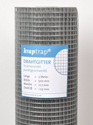 Kraptrap® Voliere »Volierendraht Drahtgitter I Käfigdraht Schweißgitter I 12x12mm I 1,05mm stark Drahtzaun Maschendraht«