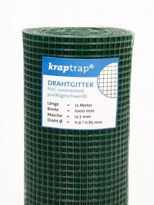 Kraptrap® Voliere »Volierendraht grün Drahtgitter I Käfigdraht Schweißgitter I Grün I 12x12mm Drahtzaun Maschendraht Wühlmausgitter«