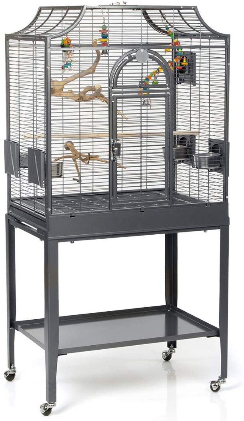 Kletterseil Für Vögel - Hanfseil-Netz 46x51 Cm Mit Haken, Spielzeug Für Sittiche & Nymphensittiche