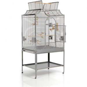 Montana Cages Vogelkäfig »Madeira III – Platinum«, Sittichkäfig, Käfig, Voliere für Sittiche waagerechte Verdrahtung & Anflugklappe