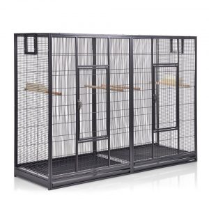 Montana Cages Vogelkäfig »Melbourne II – Antik«, Doppelkäfig, Käfig XL, Voliere für Sittiche & Finken