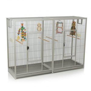 Montana Cages Vogelkäfig »Melbourne II – Platinum«, Doppelkäfig, Käfig XL, Voliere für Sittiche & Finken