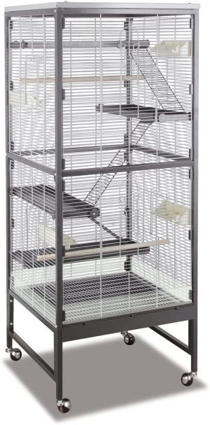 Montana Cages ® | Voliere, Zimmervoliere, Käfig Paradiso 60 für Nager (Sevilla I) – Antik/Platinum