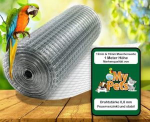 MYPETS Voliere »Volierendraht 19 x 19 mm MyPets® Drahtgitter Verzinkt Drahtzaum Maschendraht Draht Voliere«
