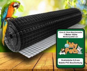 MYPETS Voliere »Volierendraht Schwarz Drahtgitter Drahtzaun Maschendraht Gartenzaun Zaun Voliere«