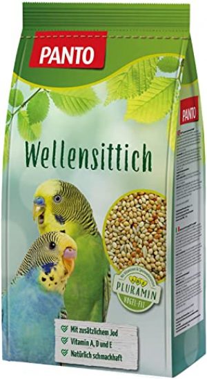 Panto Ziervogelfutter, Wellensittichfutter 1 kg, 5er Pack (5 x 1 kg)