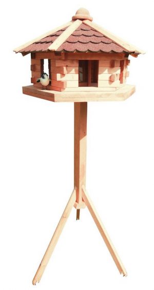 promadino Vogelhaus »Knusperhäuschen«, BxTxH: 59x57x143,5 cm, mit Standbein