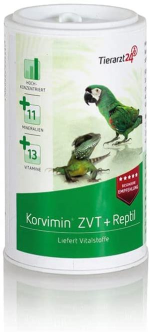 Tierarzt24 KORVIMIN ZVT & REPTIL bietet die optimale Nährstoffversorgung für Ziervögel, Tauben & Reptilien – Zur kurzfristigen Vitamin- und…