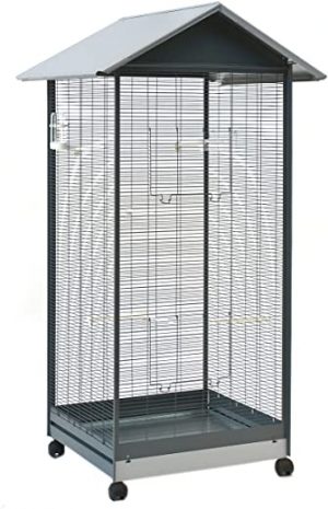 Vogelvoliere, Kanarien, Wellensittich, Exoten, Kleinpapageien Voliere grau-leuchtgrau