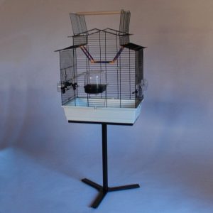 XXL Vogelkäfig Wellensittich Kanarien mit Freisitz & Zubebör + Ständer