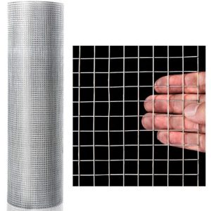 COSTWAY 15x15mm Volierendraht Maschendraht 19 Gauge Metallgitter Drahtgitter Hasendraht Schweissgitter Drahtzaun Gartenzaun Drahtnetz 91,5cm x 15m