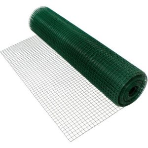 ECD Germany 4-eck Volierendraht Drahtgitter 25×25 mm Masche, 1m x 25m, 0,9mm dick, Grün verzinkter Stahl, Drahtzaun robustes Schweißgitter,…