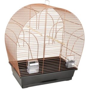 FLAMINGO Vogelkäfig Saga Kupfern 51x28x55 cm – Schwarz