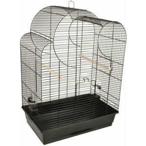 FLAMINGO Vogelkäfig Wammer 1 54x34x75 cm Schwarz – Schwarz