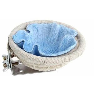 Handgefertigtes Baumwollseilnest für Vögel, Papageien, Aras, Grausittiche, Barschkäfig-Käfigzubehör – Groß 11,5 cm