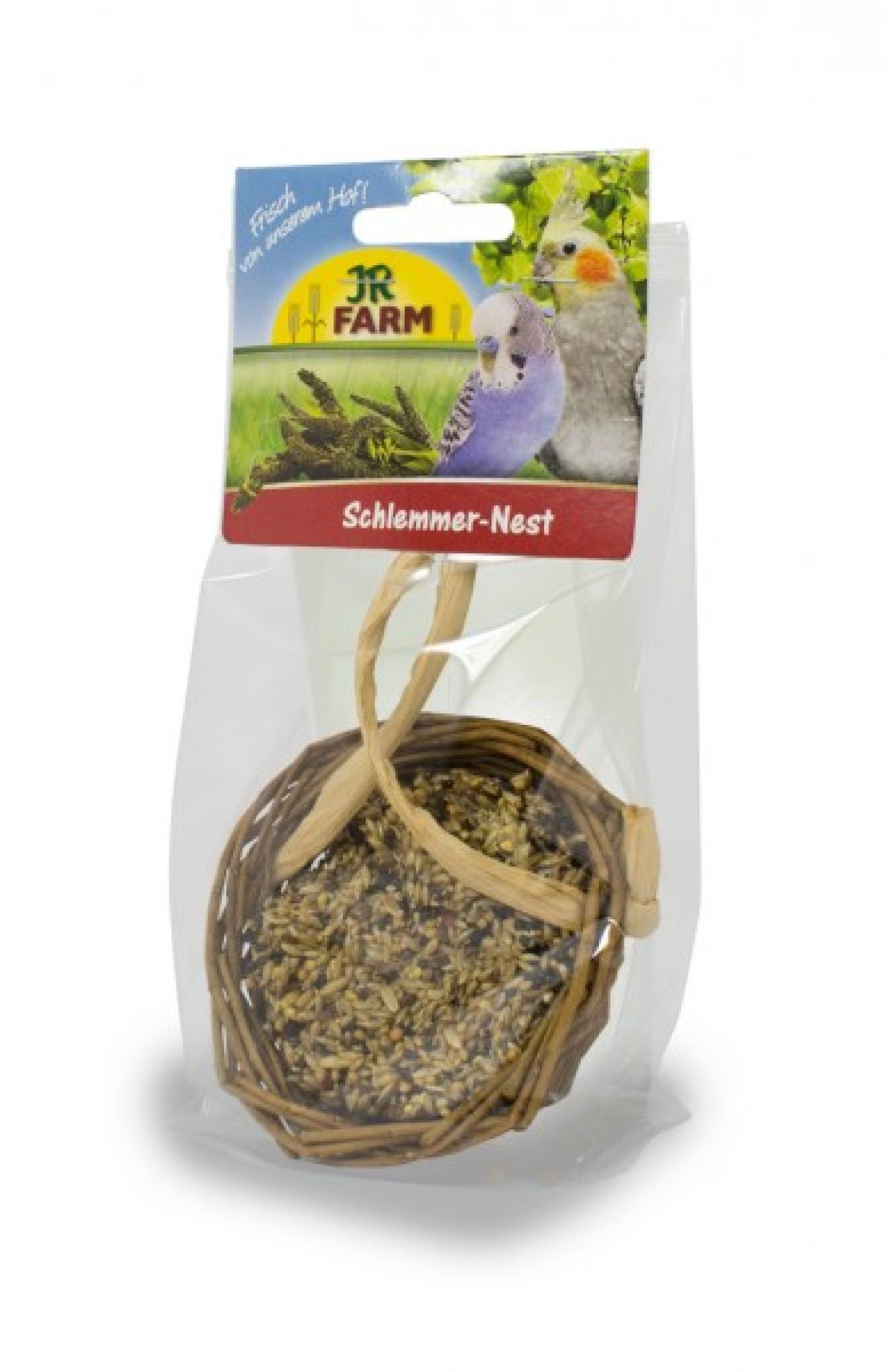 JR FARM Birds Natur Schlemmer-Schaukel Groß – 450 G, Mit Laubholz, Weide, Kork Für Vögel