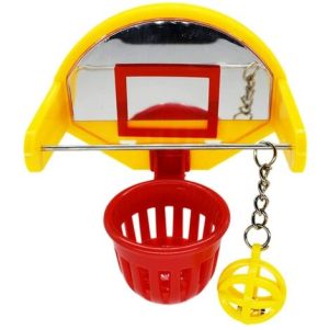 Kunststoff Haustier Vögel Trick Training Basketball Stapeln Fütterung Spielzeug, Haustier Vogelkäfig Spielspielzeug für Wellensittich Lovebirds Small