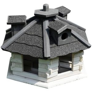 Melko Vogelhaus mit Futterspender XXL Vogelfutterhaus Holz Vogelvilla Vogelhäuser ??