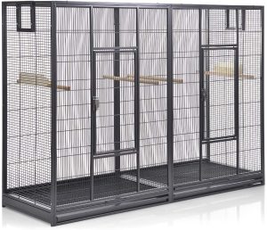 Montana Cages ® | Vogelkäfig Melbourne 160 – Antik Doppelkäfig, Käfig XL, Voliere für Sittiche & Finken