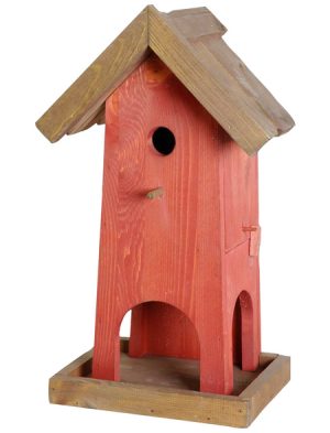 Nistkasten »Red House«, für Wildvögel, Kiefernholz, braun/rot