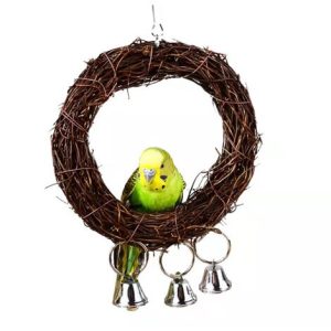 Papagei Schaukel Rattan Ring Spielzeug Vogelkäfig Zubehör