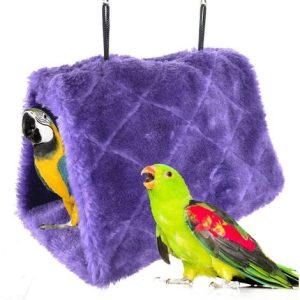 Papagei Vogelnest Tier Winter Nest Winter Warm Hängematte Hütte Hängend Plüsch Hängekäfig für Papagei Sittich Nymphensittich Amazonen Kakadu…