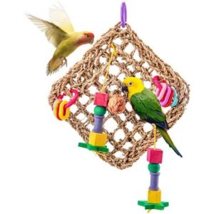 Papageienspielzeug Kletternetz, Vogelkäfig, Vogelspielzeug, Papageienbiss Vogelzubehör