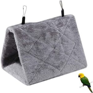 Plüsch Vogel Hängematte Warmes Nest Winter Warmes Vogelnest Haus Papagei Winter Warme Hängematte Hütte Hängend Plüsch Hängende Käfigzelte Bett für…