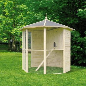 promadino Voliere »8-eck«, BxLxH: 232x232x250 cm, mit Vogelkäfig