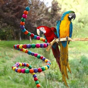 Sittich Spielzeug,6 Stück Papageienspielzeug Vogelspielzeug Vogelspielzeug aus Naturholz für kleine und mittlere Vogelkäfige,Papageien