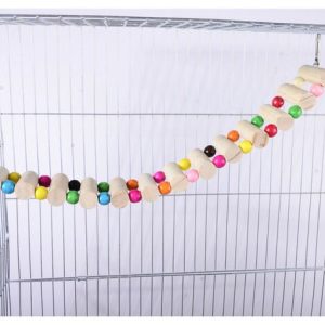 Vogel Barsch Stützspielzeug,Holzschaukel Kletterleiter Spielzeug,Vogelkäfig Papagei Play Gyms