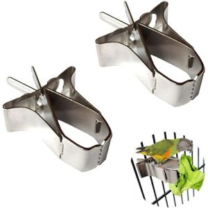 Vögel Tierfutterhalter Papagei Vogelkäfig Klemmen Vogel Obstfutterautomat Vogelfutterhalter Papagei Vogelkäfig Kanarienvogel Zubehör 2 Stück