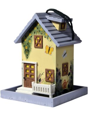 Vogelfutterhaus »Sommer«, für Wildvögel, Kiefernholz, bunt/gelb