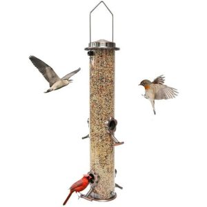 Vogelhäuschen, hängendes Vogelhäuschen im Freien, Sky Garden Yard Vogelhäuschen, 4 Futterhäfen