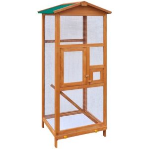 YOUTHUP Vogelkäfig Holz 65 x 63 x 165 cm – Braun