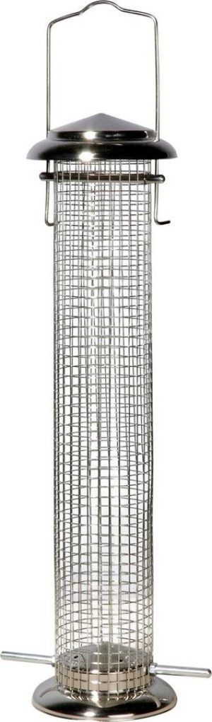 dobar Futterspender, Futtersäule für Wildvögel, BxLxH: 9,5×9,5×39 cm, Metall