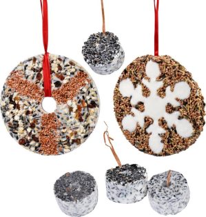 dobar Vogelfutter, 4 Meisenringe, 2 Vogeltaler