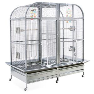 Montana Cages Vogelkäfig »Palace II – Platinum«, ca. 183 x 101 x 185 cm (mit Schürze)