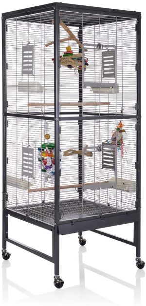 Montana Cages ® | Vogelvoliere Voliere Vogelkäfig Vogelhaus Käfig Paradiso 60 – für den Wellensittich, Nymphensittich die Wellensittichvoliere