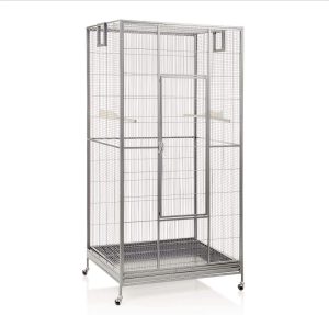 Montana Cages ® | Voliere für Wellensittiche, Nymphensittiche, Sittiche, kleine Papageien Vogelkäfig Käfig Sydney I Platinum