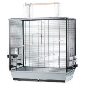 Ollesch Vogelkäfig »Großer Vogelkäfig Wellensittich Kanarien Großsittich mit Freisitz und Zubehör«