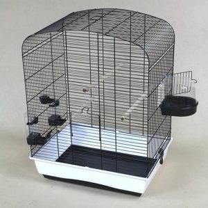 Ollesch Vogelkäfig »Vogelkäfig Elena schwarz weiß Vogelheim mit Zubehör«