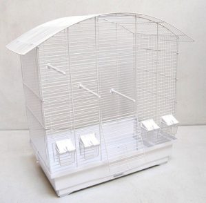 Ollesch Vogelkäfig »Vogelkäfig Ula, Vogelheim mit Zubehör, Weiß«