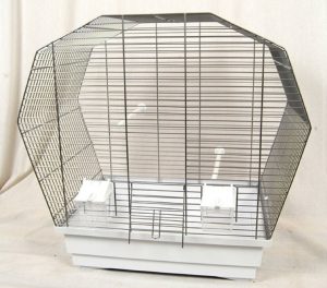 Ollesch Vogelkäfig »Vogelkäfig Vogelheim für Sittiche chrom weiß 57 cm«