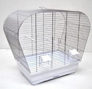 Ollesch Vogelkäfig »Vogelkäfig Vogelheim für Sittiche chrom weiß 60 cm«