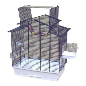 Ollesch Vogelkäfig »XXL Vogelkäfig Wellensittich Kanarien mit Freisitz & Zubebör«